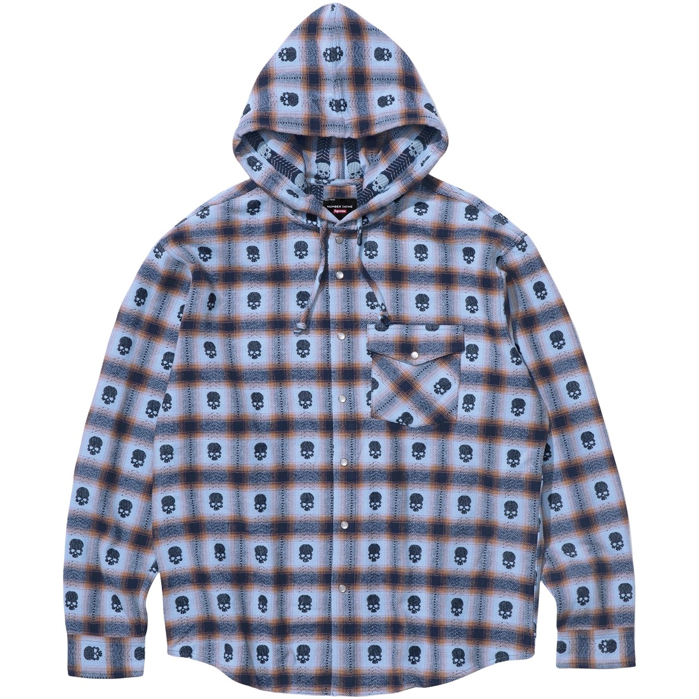 Supreme Supreme Number (N)ine Hooded Flannel Shirt (FW25) - $188