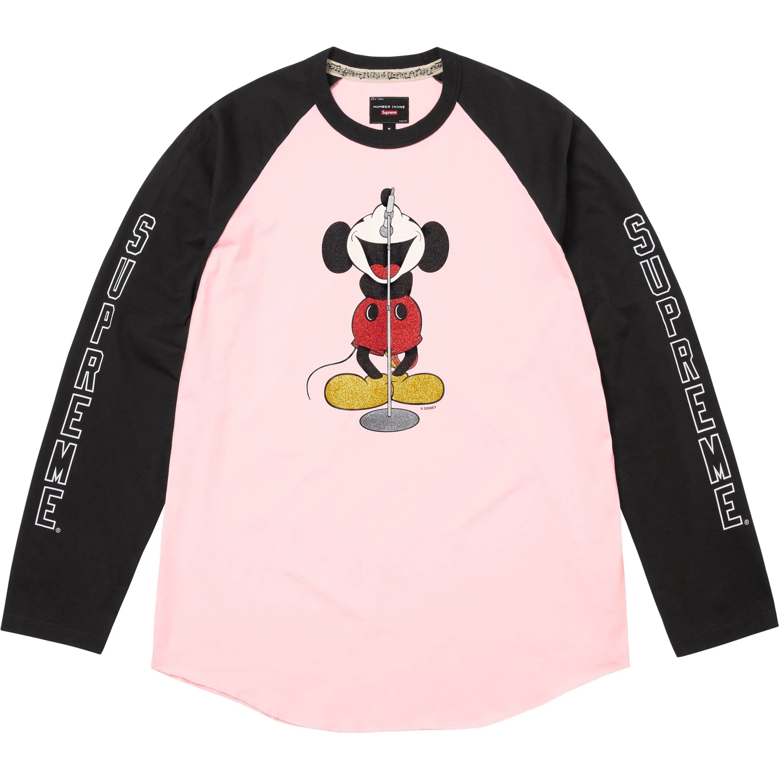 Supreme Supreme Number (N)ine Mickey Mouse Raglan L S Top (FW25) - Pink - $138