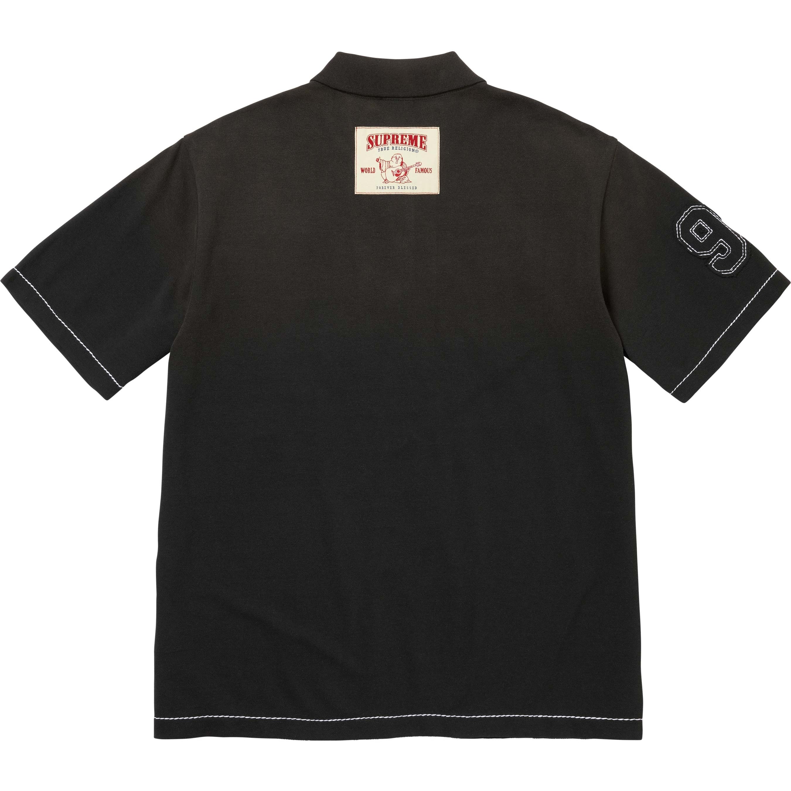 Supreme Supreme True Religion Appliqué Polo (FW25) - Black - $128