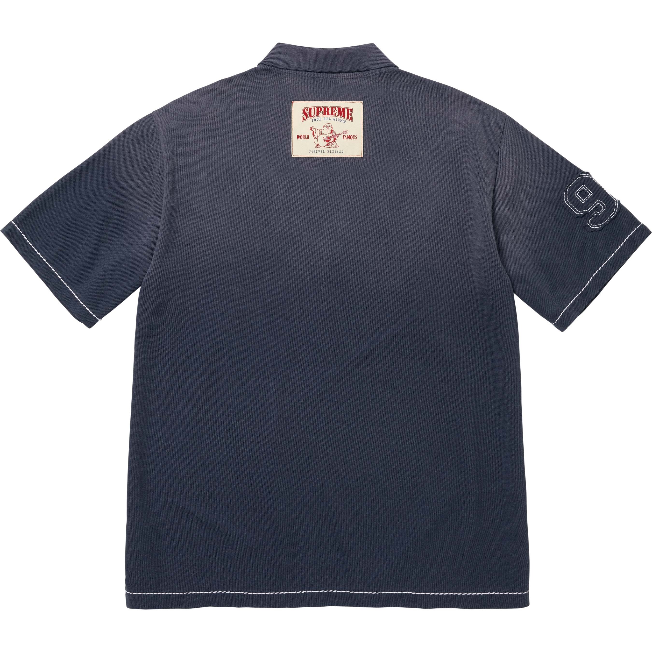 Supreme Supreme True Religion Appliqué Polo (FW25) - Navy - $128