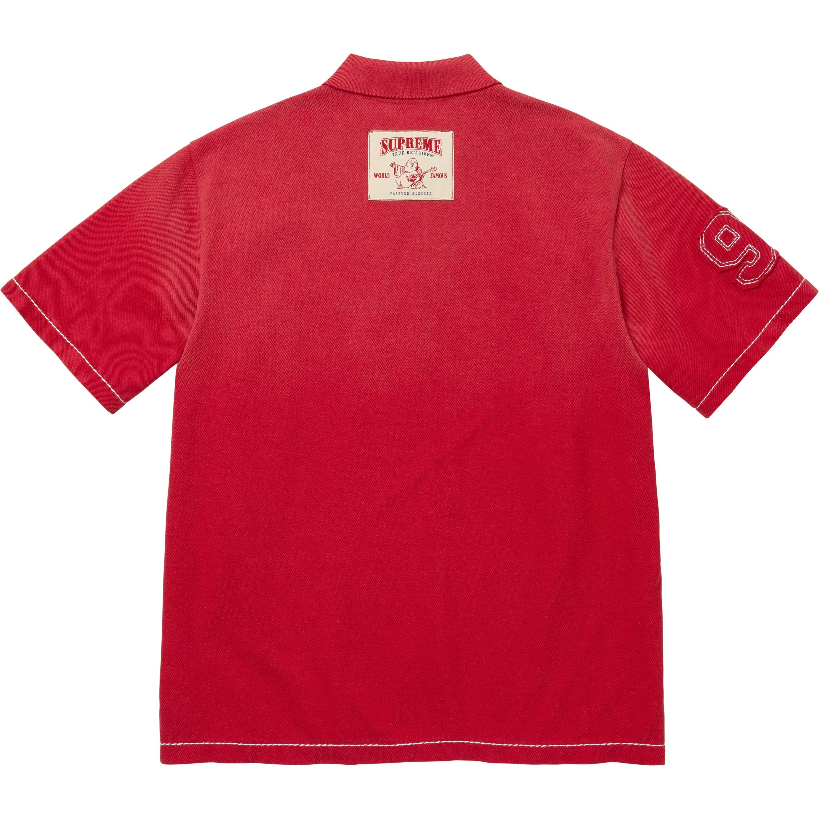 Supreme Supreme True Religion Appliqué Polo (FW25) - Red - $128