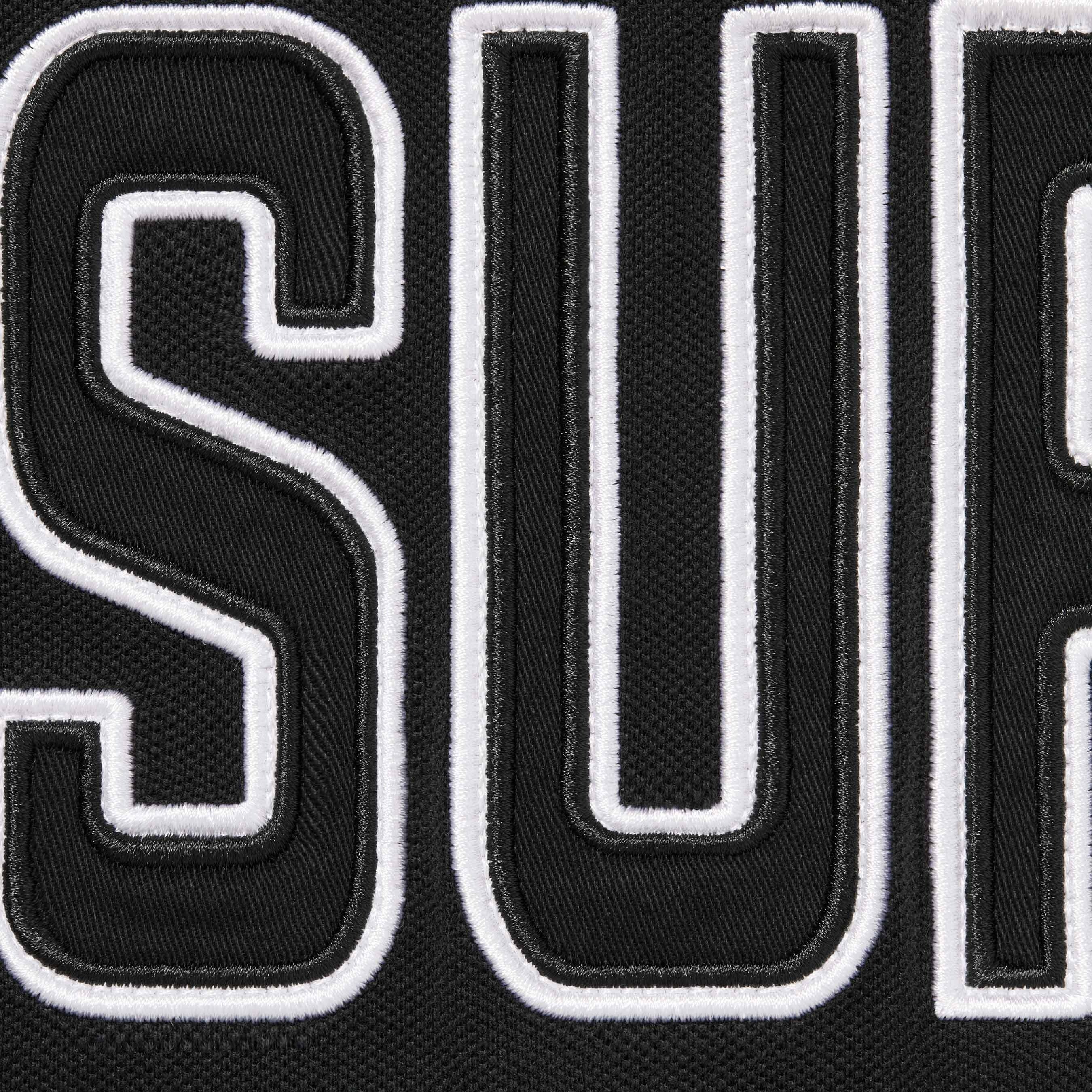 Supreme Twill Appliqué Polo (FW25) - Black - $110