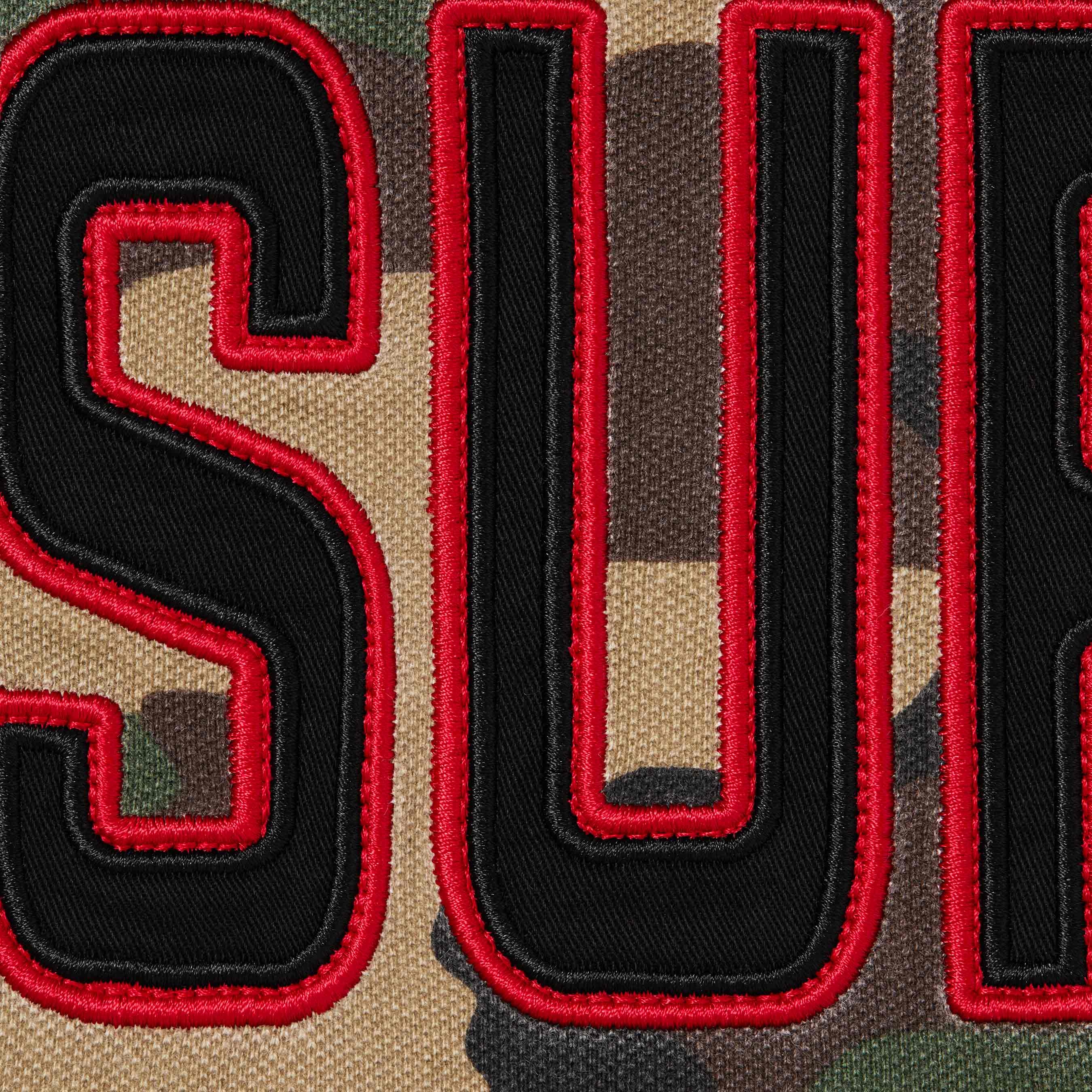 Supreme Twill Appliqué Polo (FW25) - Woodland Camo - $110