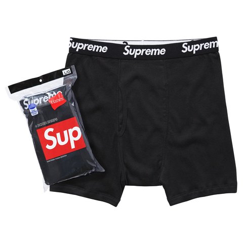 Supreme Supreme®/Hanes® Boxer Briefs (4 Pack) - Black