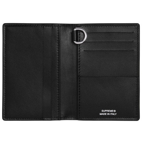 Supreme Leather Card Holder - Tan Leopard