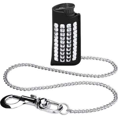 Supreme Studded Leather Lighter Holder - Black