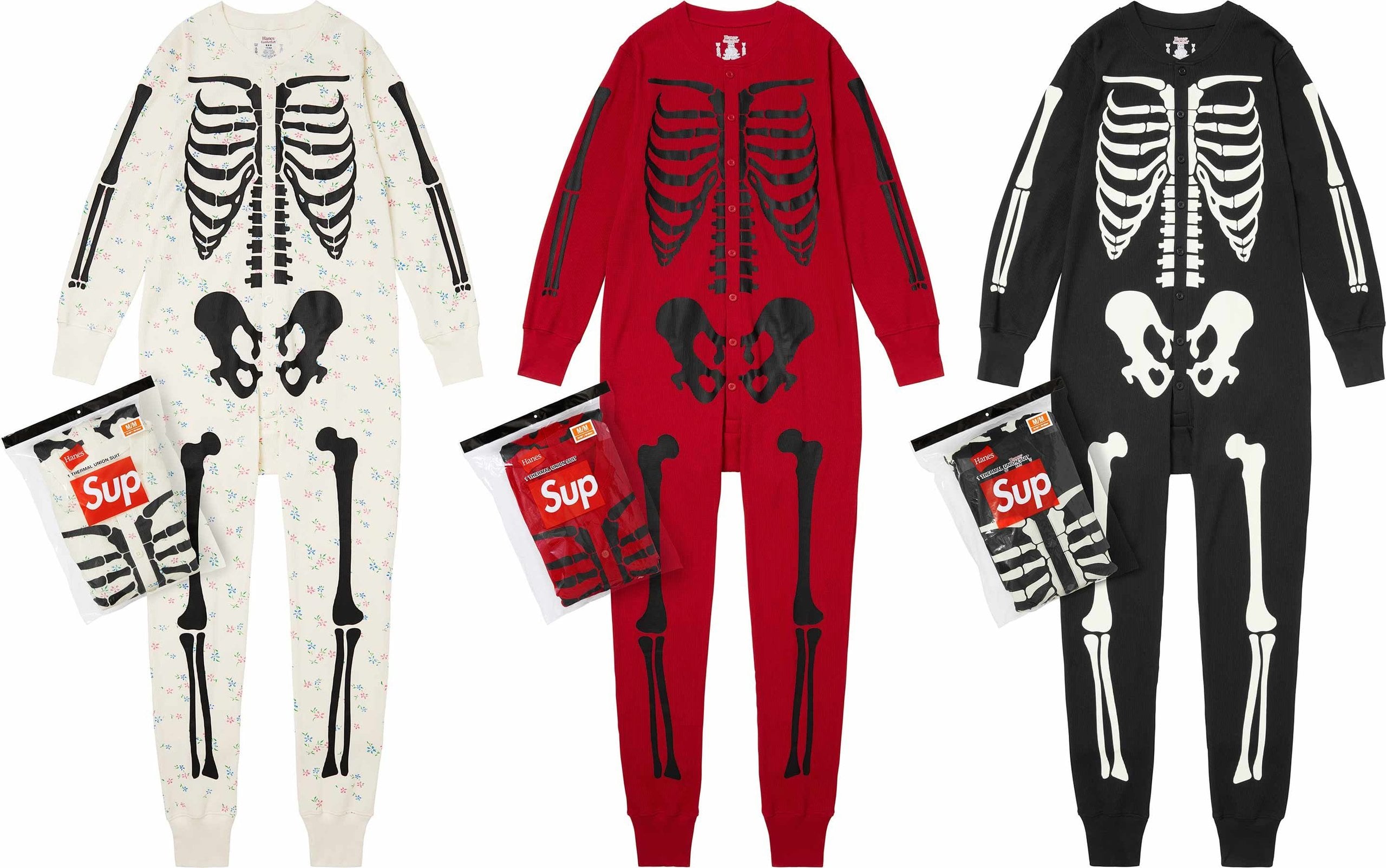 USED Supreme Hanes BonesThermalセットアップ XL Supreme®/Hanes® Bones Thermal Union Suit (1 Pack) - SupremeCommunity