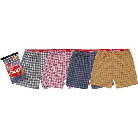 Supreme Supreme®/Hanes® Plaid Boxers (4 Pack)