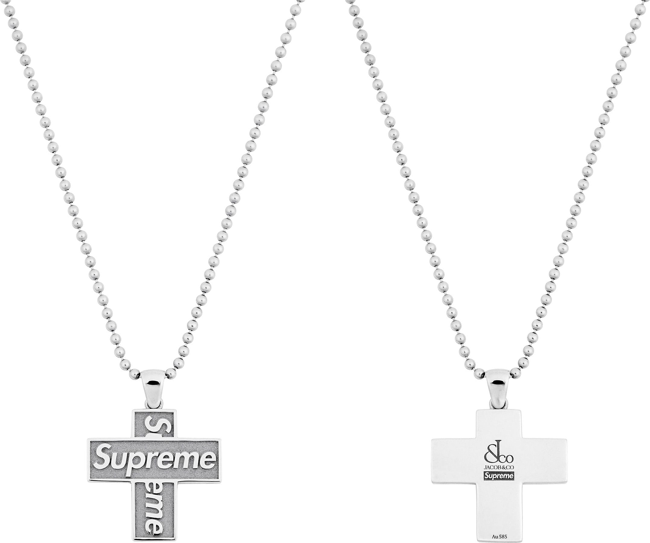 Supreme®/Jacob & Co. Cross Box Logo Pendant - SupremeCommunity