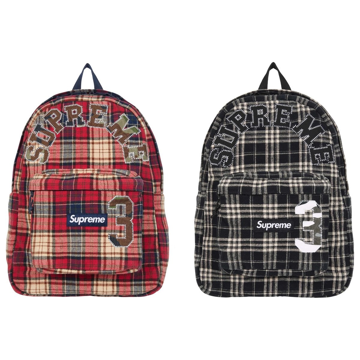 Appliqué Flannel Backpack
