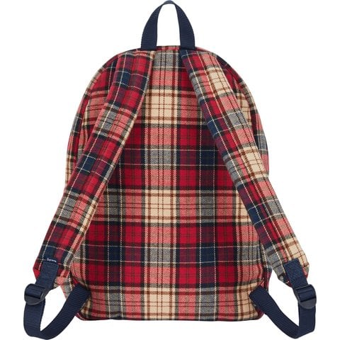 Supreme Appliqué Flannel Backpack - Red