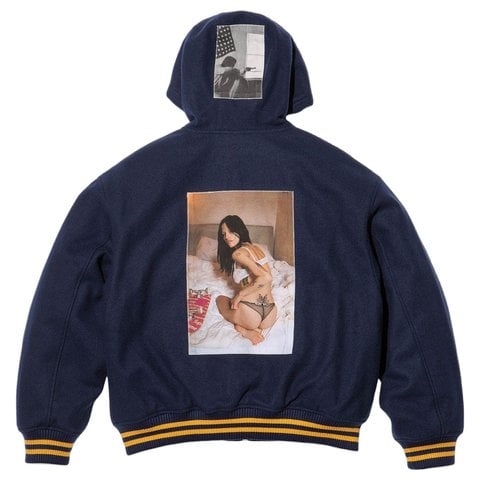 Supreme Supreme/Larry Clark Hooded Varsity Jacket - Supreme/Larry Clark Hooded Varsity Jacket
