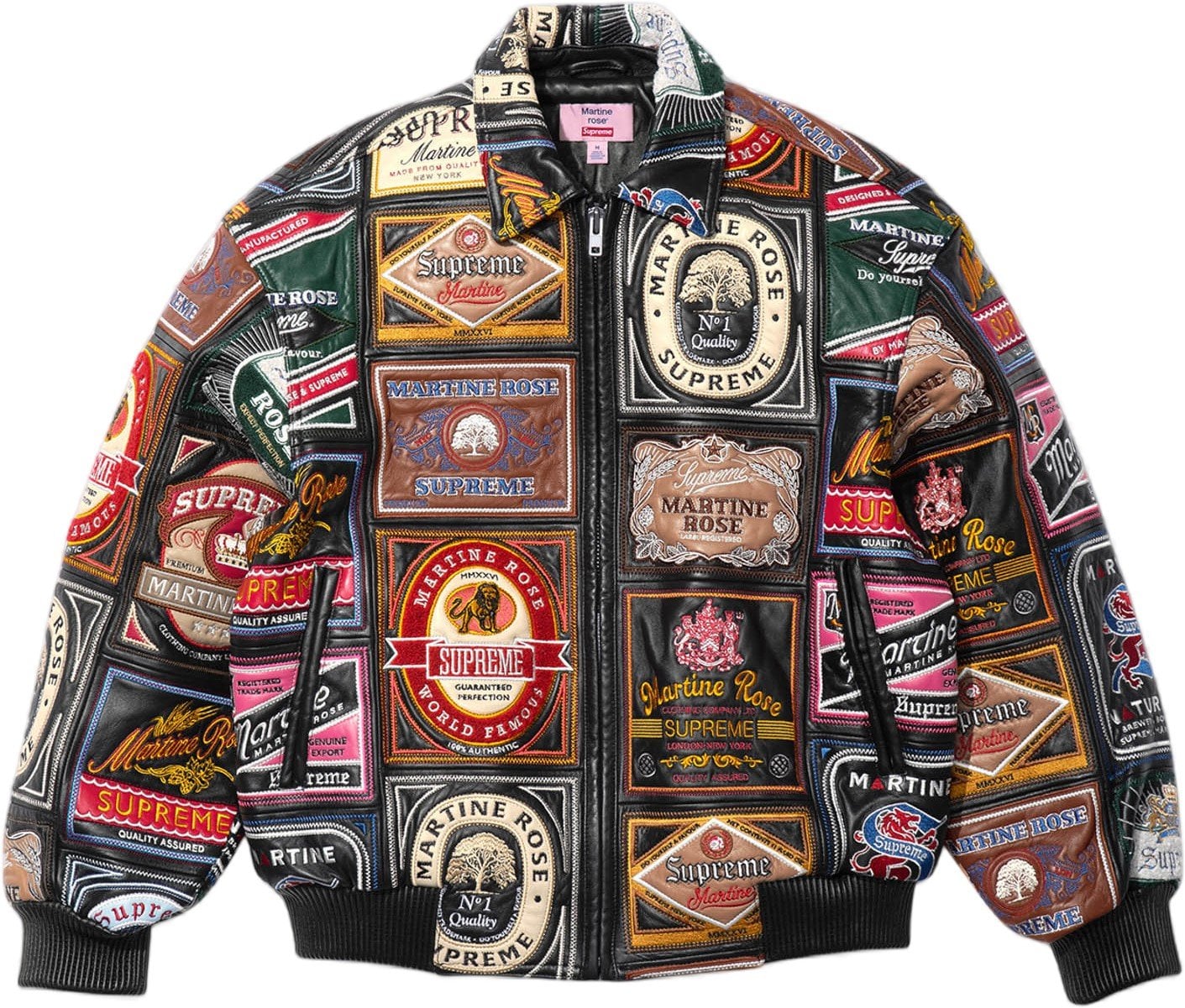 Supreme®/Martine Rose Patchwork Labels Leather Jacket