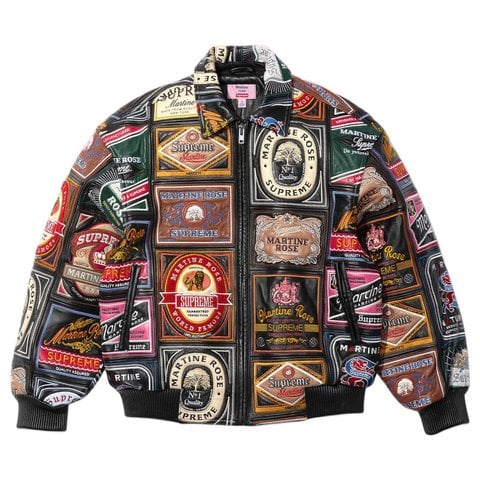 Supreme Supreme®/Martine Rose Patchwork Labels Leather Jacket