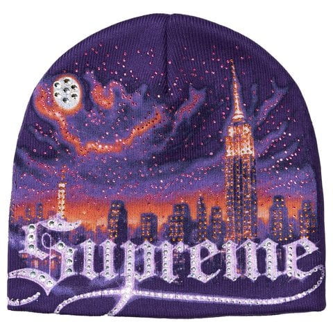 Supreme Cityscape Beanie - Purple