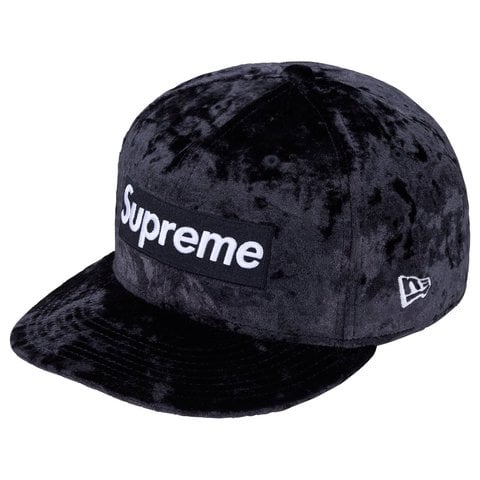 Supreme Crushed Velvet Box Logo New Era® - Navy