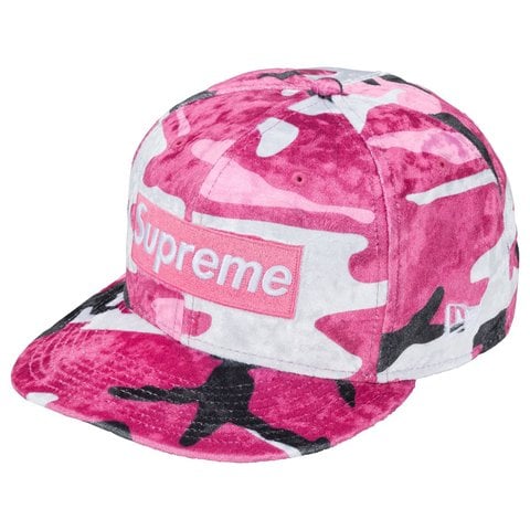 Supreme Crushed Velvet Box Logo New Era® - Pink Camo