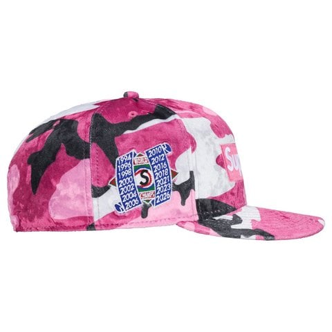 Supreme Crushed Velvet Box Logo New Era® - Pink Camo