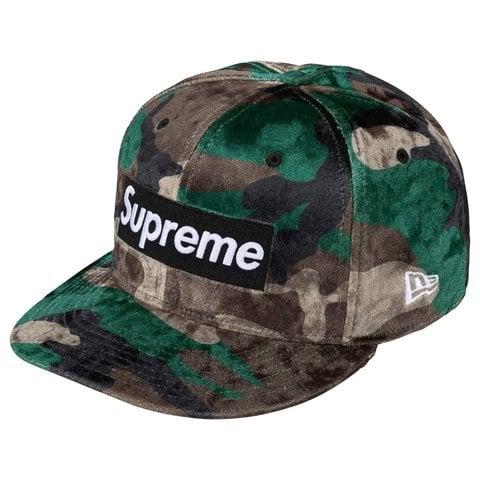 Supreme Crushed Velvet Box Logo New Era® - Woodland Camo