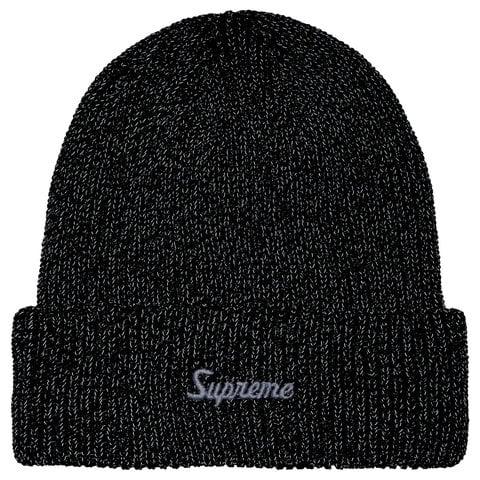 Supreme Loose Gauge Beanie - Black Reflective