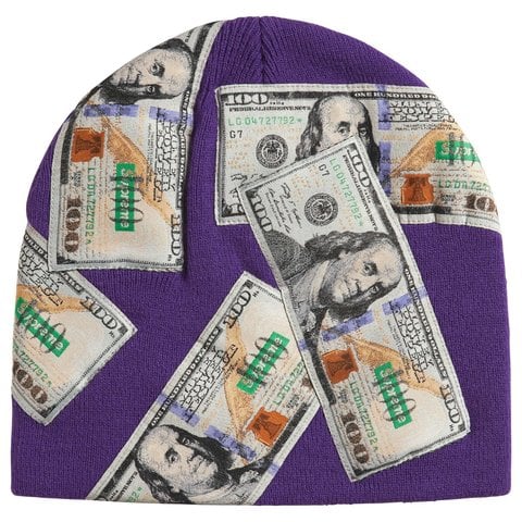 Supreme Money Beanie - Purple