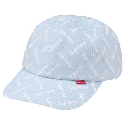 Supreme Monogram Jacquard 6-Panel - Light Blue