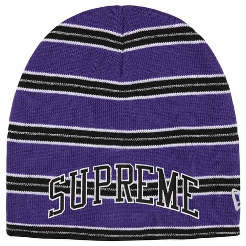Supreme New Era® Stripe Beanie - Purple