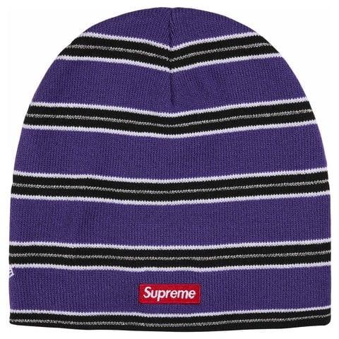 Supreme New Era® Stripe Beanie - Purple