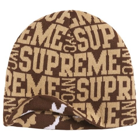 Supreme Reversible Camo Beanie - Brown