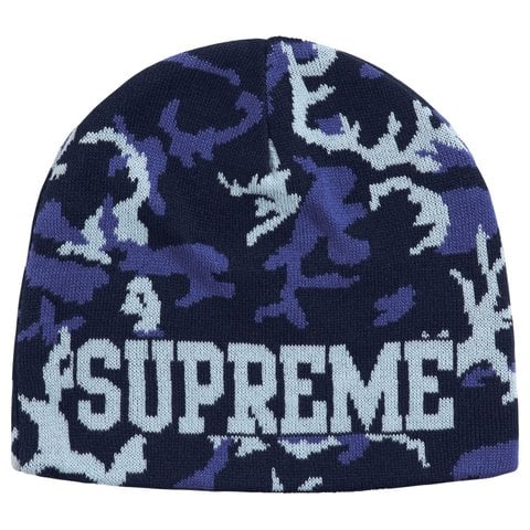 Supreme Reversible Camo Beanie - Navy