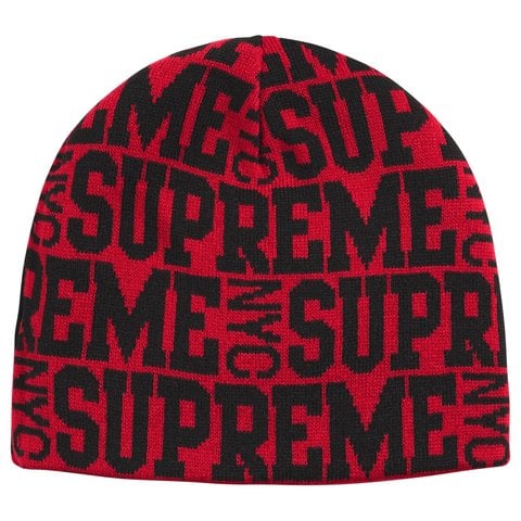 Supreme Reversible Camo Beanie - Red