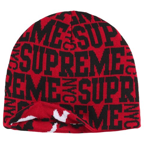 Supreme Reversible Camo Beanie - Red