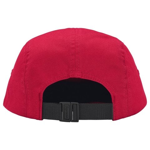 Supreme Rhinestone Label Camp Cap - Red