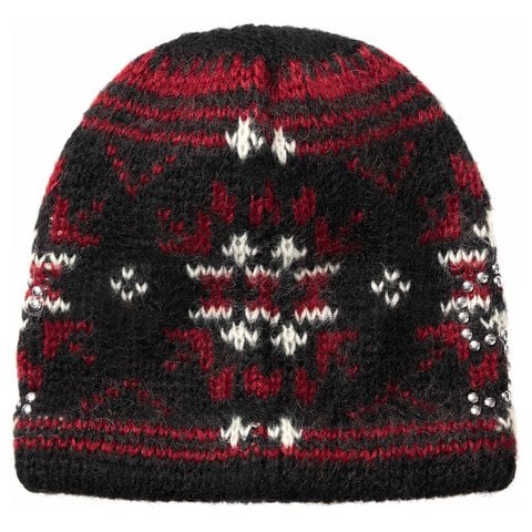 Supreme Studded Fair Isle Beanie - Black