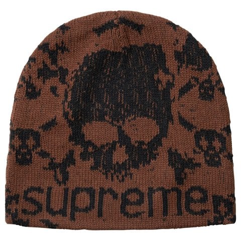 Supreme Supreme®/Vanson Leathers® Skull Beanie - Brown