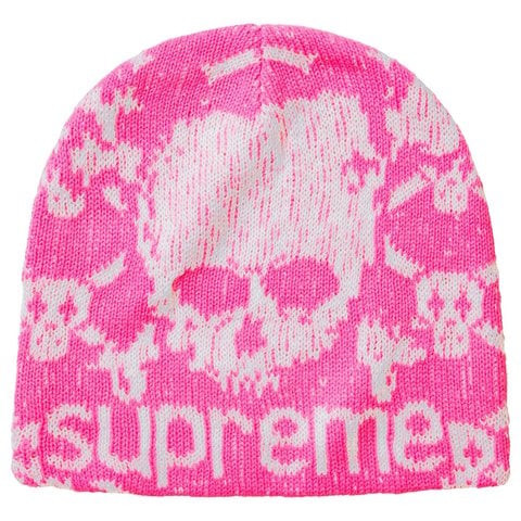 Supreme Supreme®/Vanson Leathers® Skull Beanie - Pink