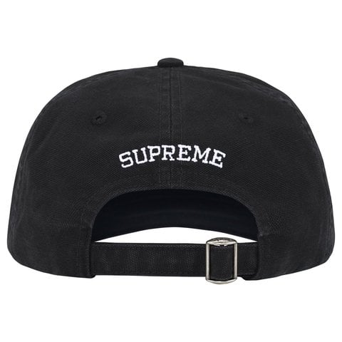 Supreme Washed Canvas S Logo 6-Panel - Black