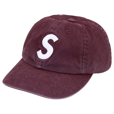 Supreme Washed Canvas S Logo 6-Panel - Plum