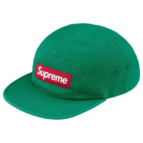 Supreme Washed Chino Twill Camp Cap - Green