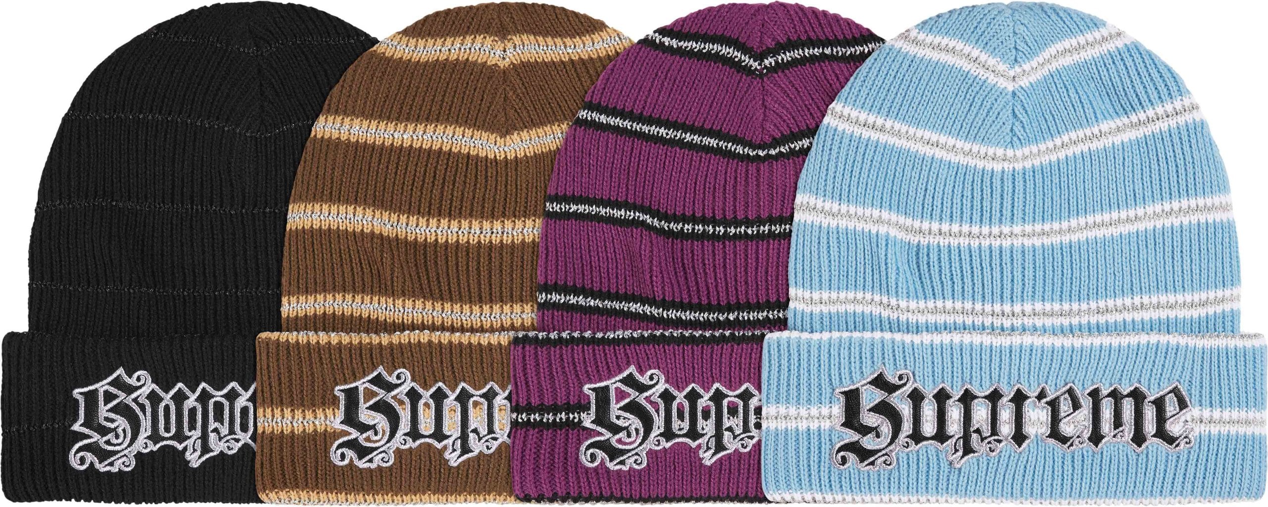 Metallic Stripe Beanie - fall/winter 2026 - SupremeCommunity