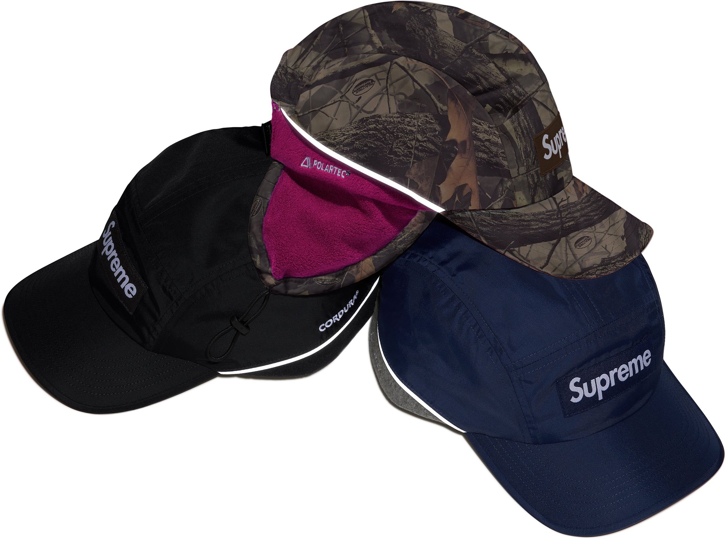 Polartec® Lined Packable Earflap Camp Cap - Supreme