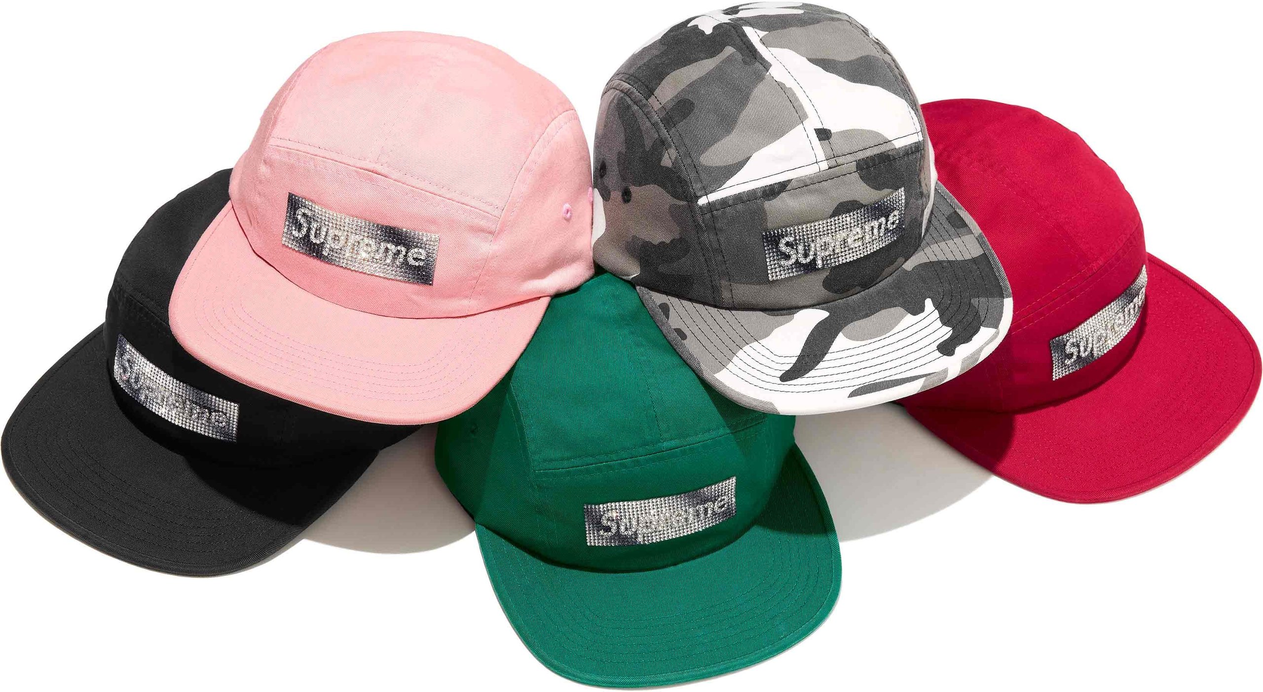 帽子 Supreme Stone  Camp Cap Rhinestone Label Camp Cap - SupremeCommunity