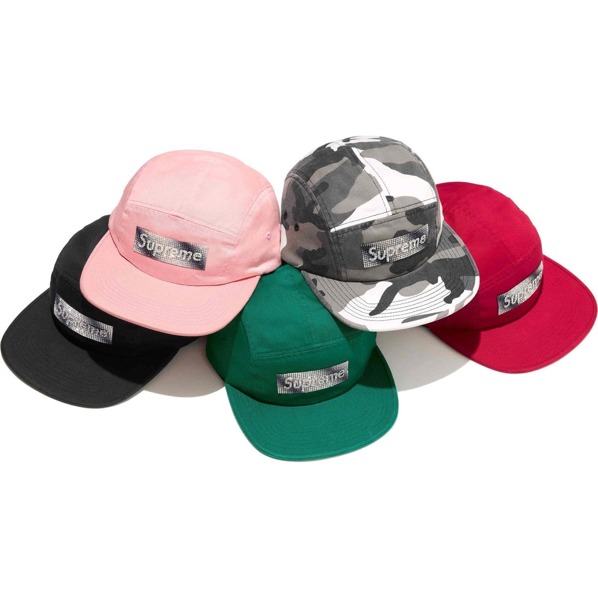 Rhinestone Label Camp Cap