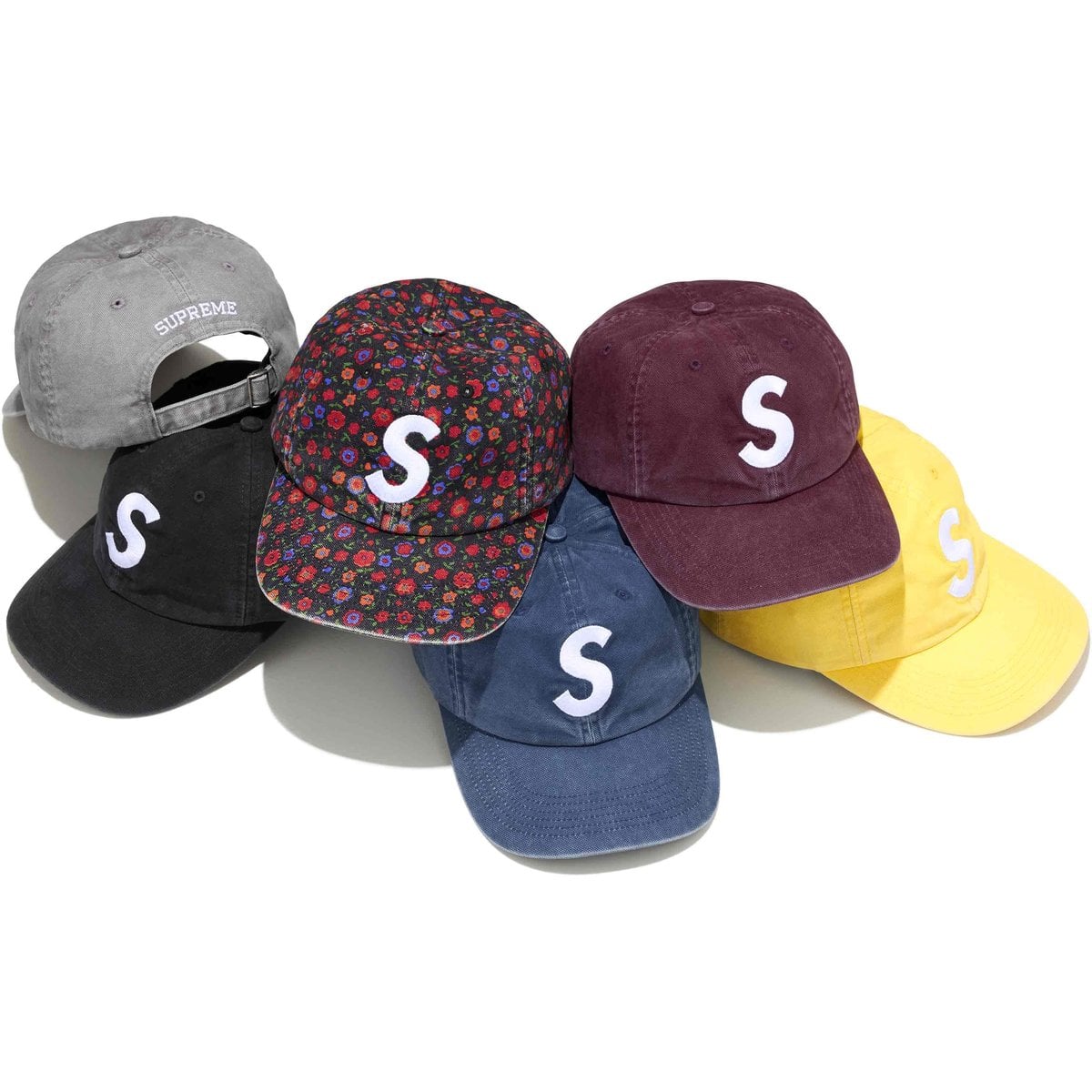 Washed Canvas S Logo 6-Panel
