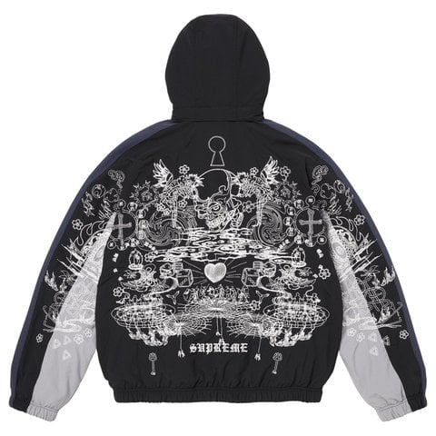 Supreme AOI Fleece Lined Track Jacket - Black