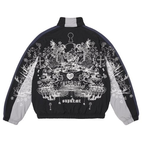 Supreme AOI Fleece Lined Track Jacket - Black