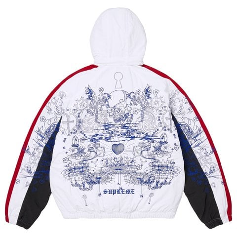 Supreme AOI Fleece Lined Track Jacket - White