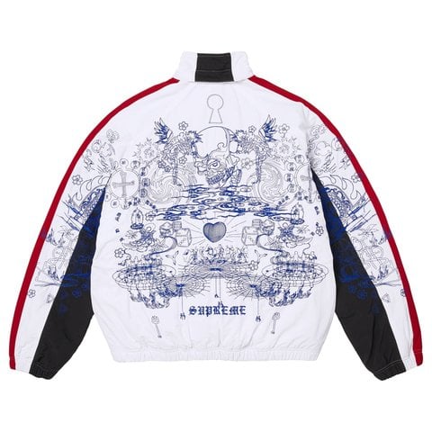Supreme AOI Fleece Lined Track Jacket - White