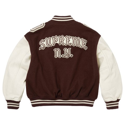 Supreme Captains Varsity Jacket - Brown