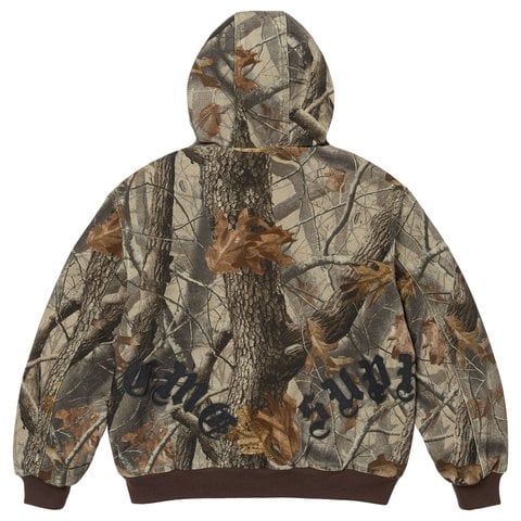 Supreme Leather Appliqué Hooded Work Jacket - Realtree® Hardwoods Camo
